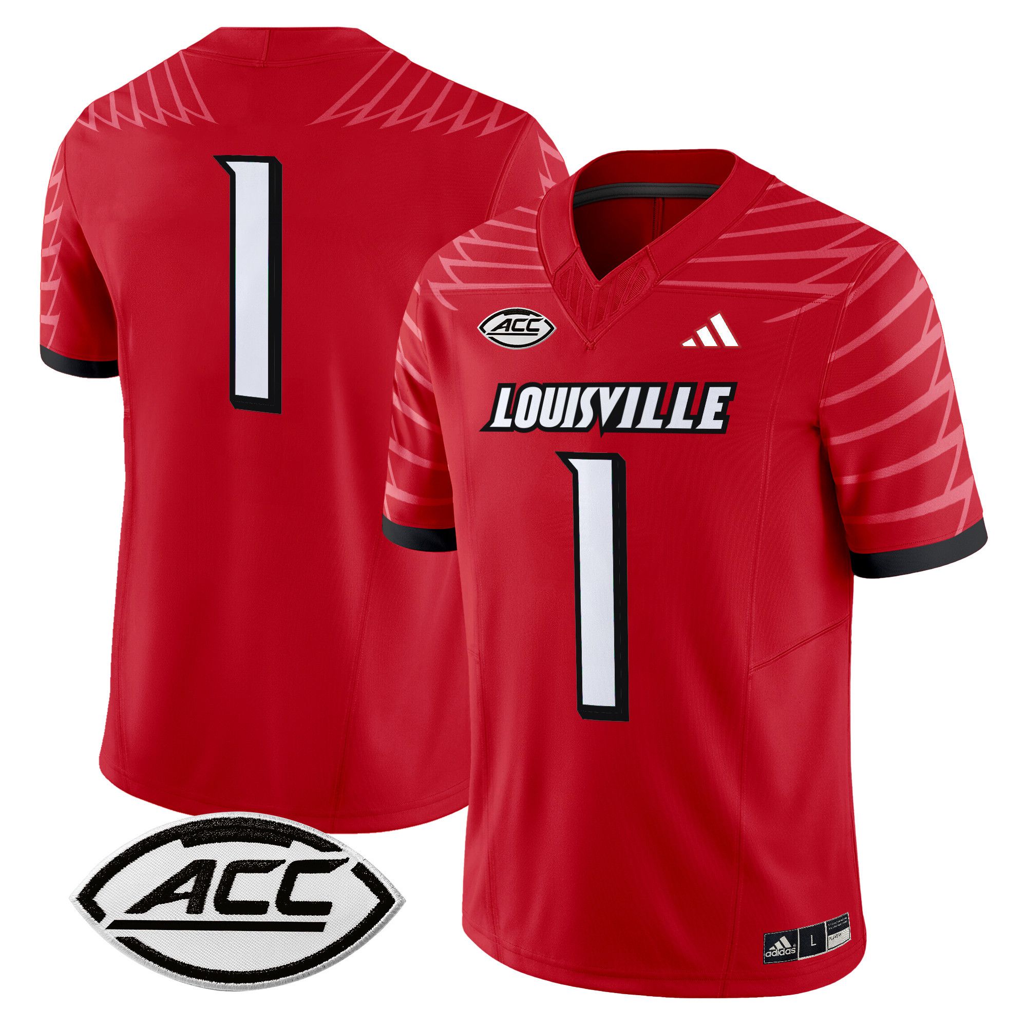 Men Louisville Cardinals #1 No Name Red 2024 Vapor Limited NCAA Jersey style 1->more ncaa teams->NCAA Jersey